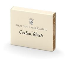 Graf-von-Faber-Castell - Kartuş 6'lı, Karbon Siyah