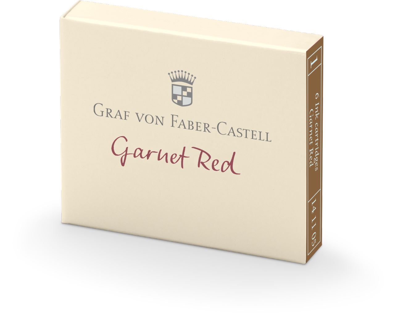 Graf-von-Faber-Castell - 6’lı Dolma Kalem Kartuşu, Nar Kırmızısı