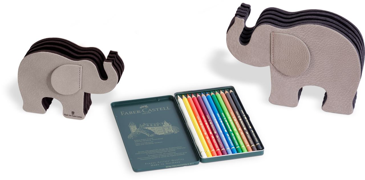 Graf-von-Faber-Castell - Pen holder Elephant Small, nubuck